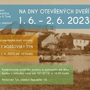 DNY OTEVŘENÝCH DVEŘÍ STÁTNÍ OKRESNÍ ARCHIV DOMAŽLICE SE SÍDLEM V H. TÝNĚ