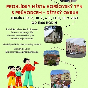 PROHLÍDKY MĚSTA HORŠOVSKÝ TÝN S PRŮVODCEM - DĚTSKÝ OKRUH