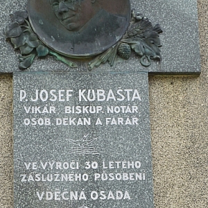 Milavče - pamětní deska Josefa Kubašty